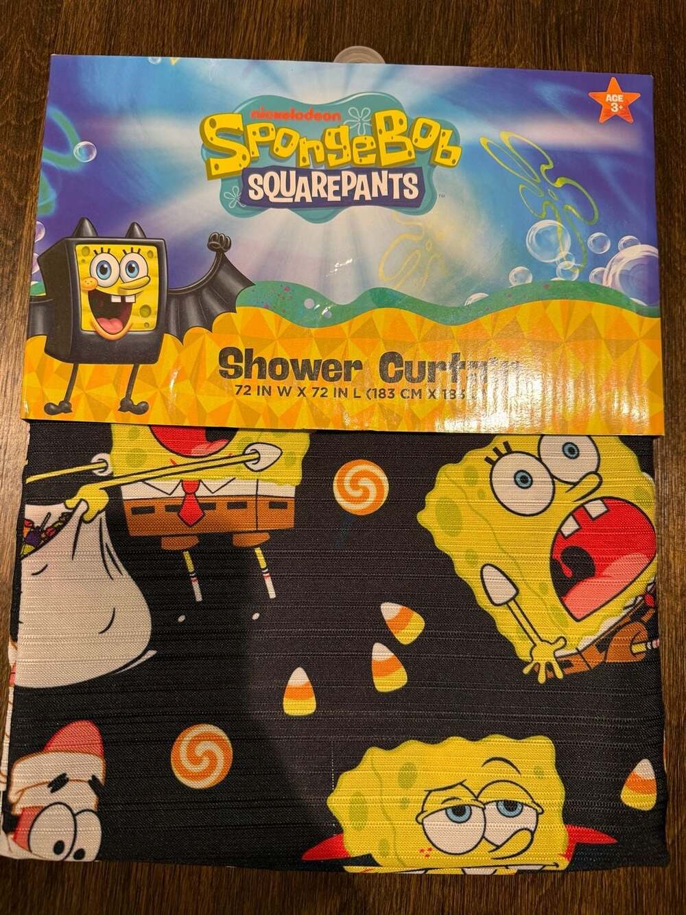 Nickelodeon SpongeBob SquarePants Halloween Shower Curtain 72 In W x 72 In L
